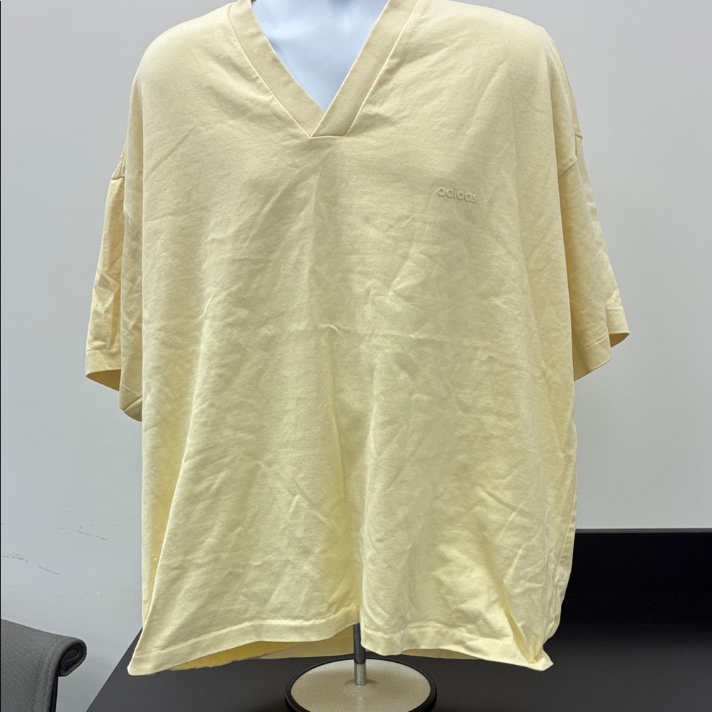 Fear of God x Adidas x2 Men's yellow and black V-Neck Short Sleeve Tees